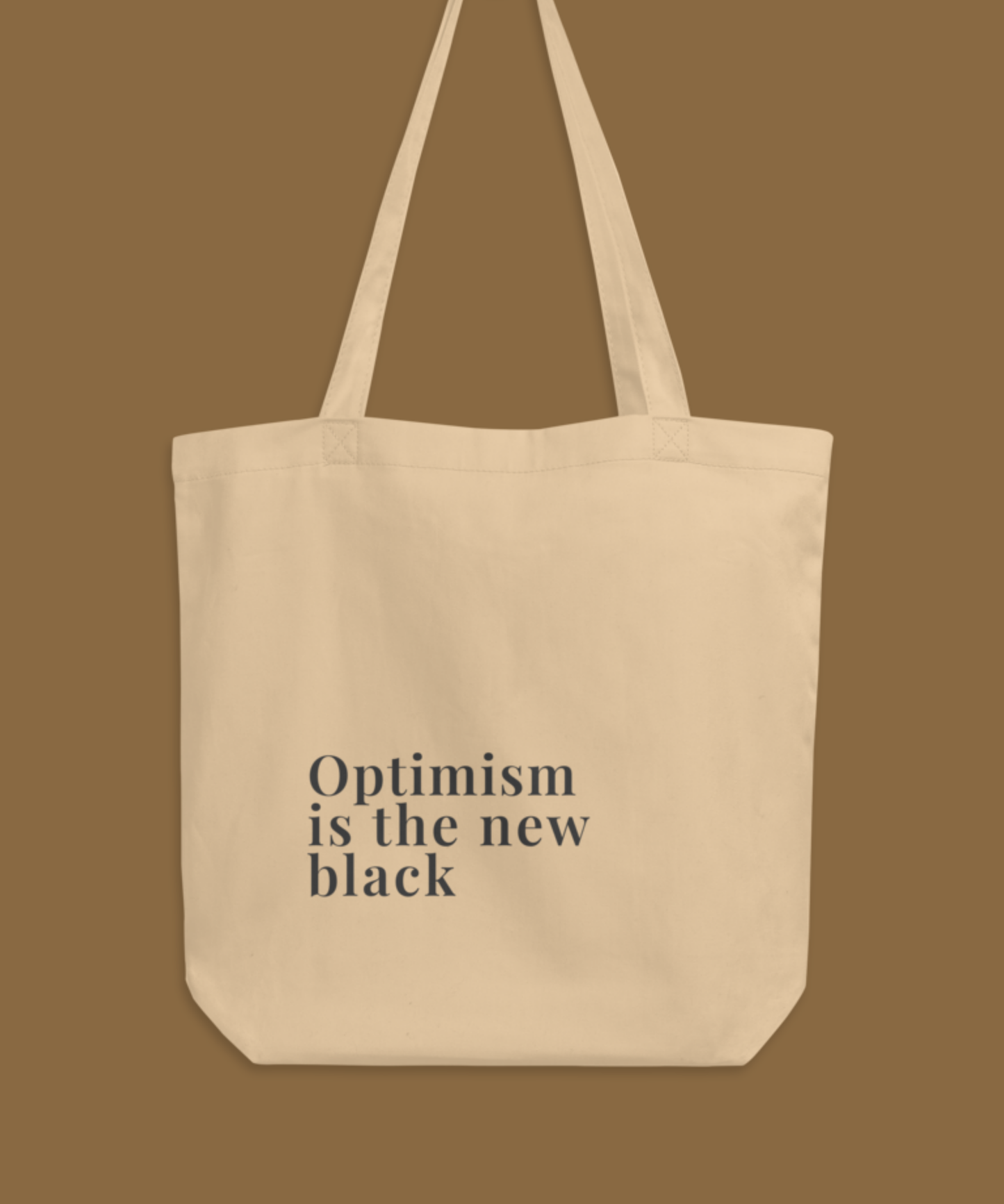 Optimism Is the New Black Canvas Tote