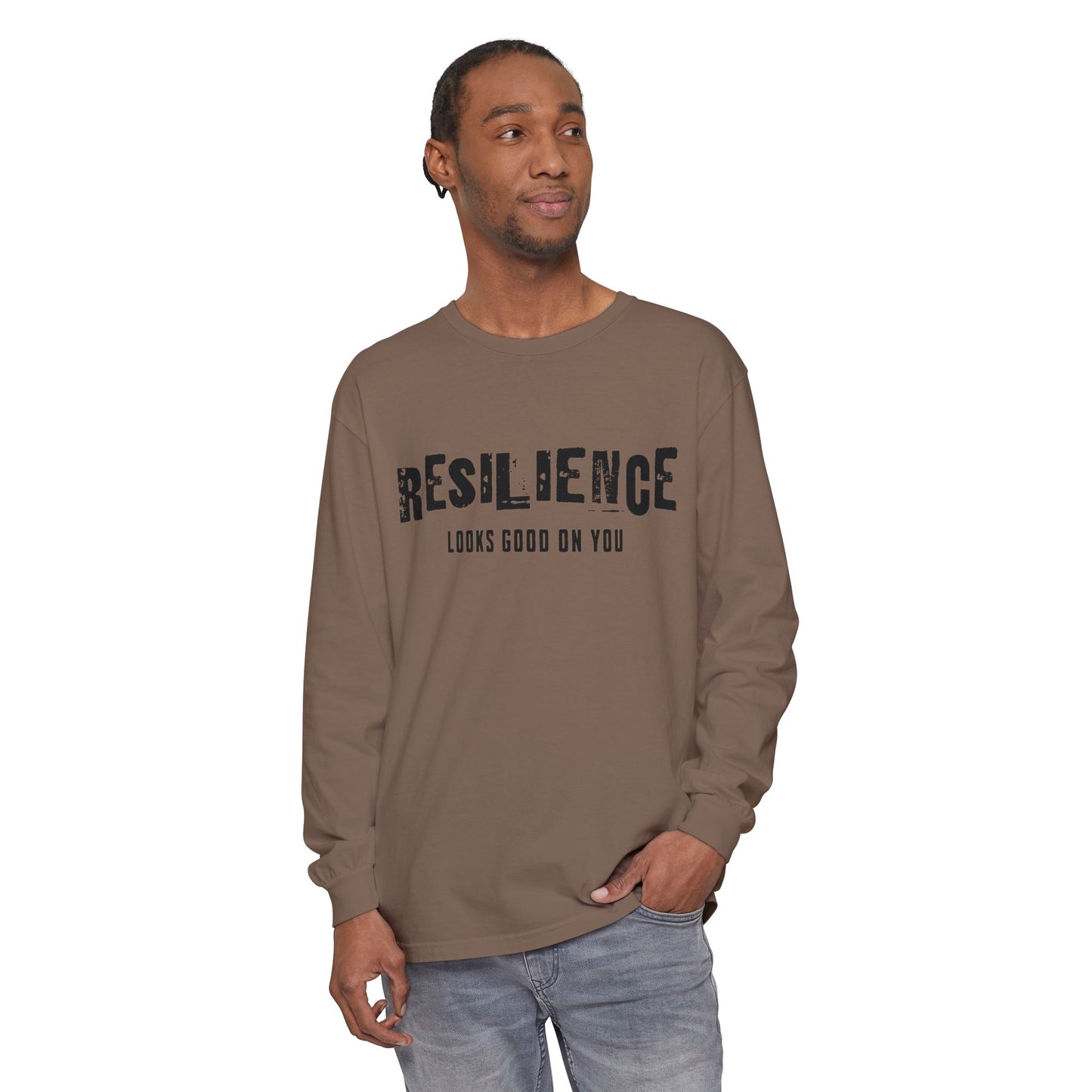 Resilience Looks Good on You Long Sleeve Shirt | Vintage-Inspired Minimalist Tee