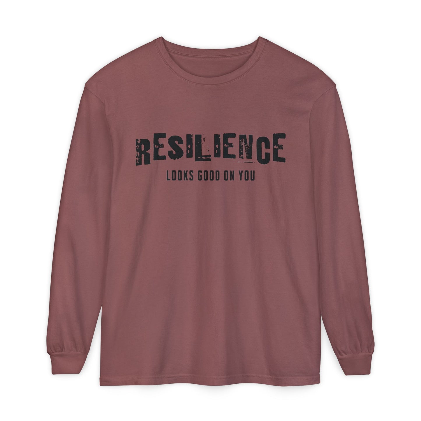 Resilience Looks Good on You Long Sleeve Shirt | Vintage-Inspired Minimalist Tee