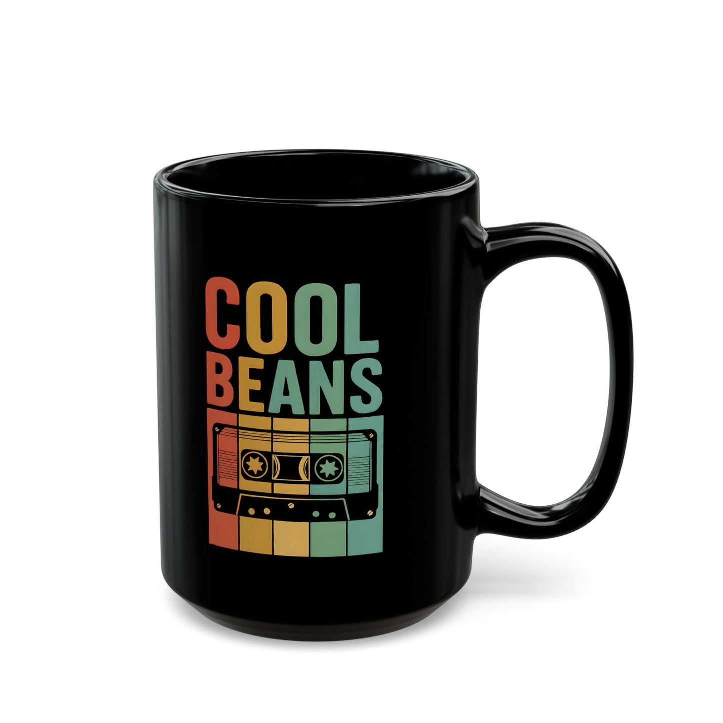 Cool Beans - Retro 90s Throwback Black Mug (11oz, 15oz)