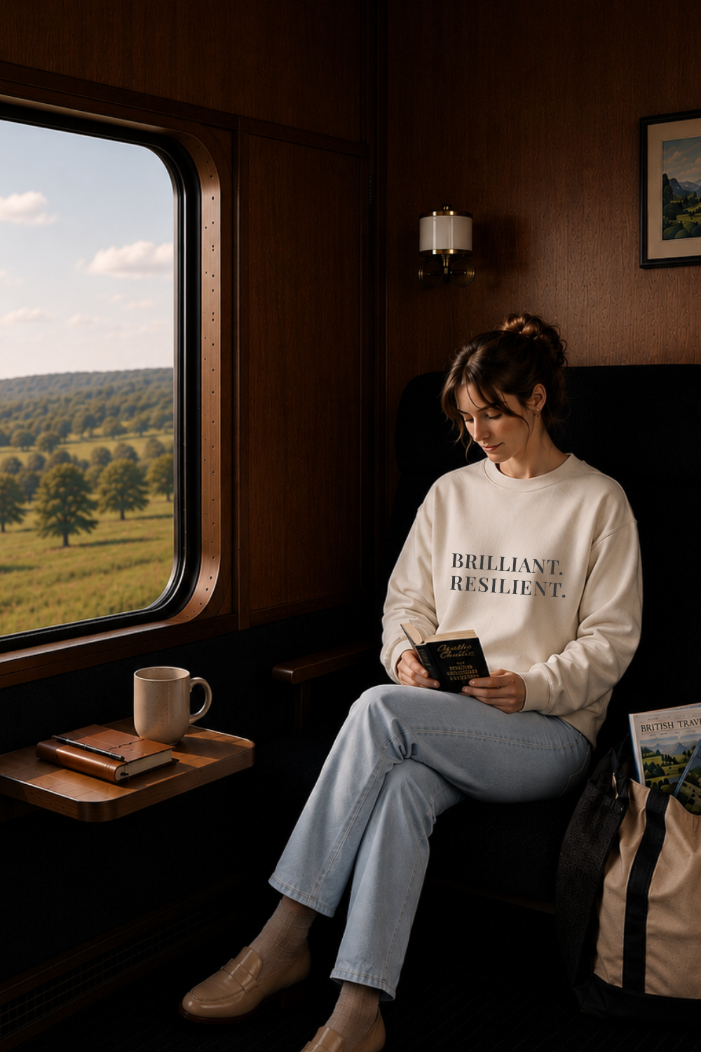 Brilliant. Resilient. Sweatshirt — Vintage Inspired Crewneck, Empowering Gift for Women