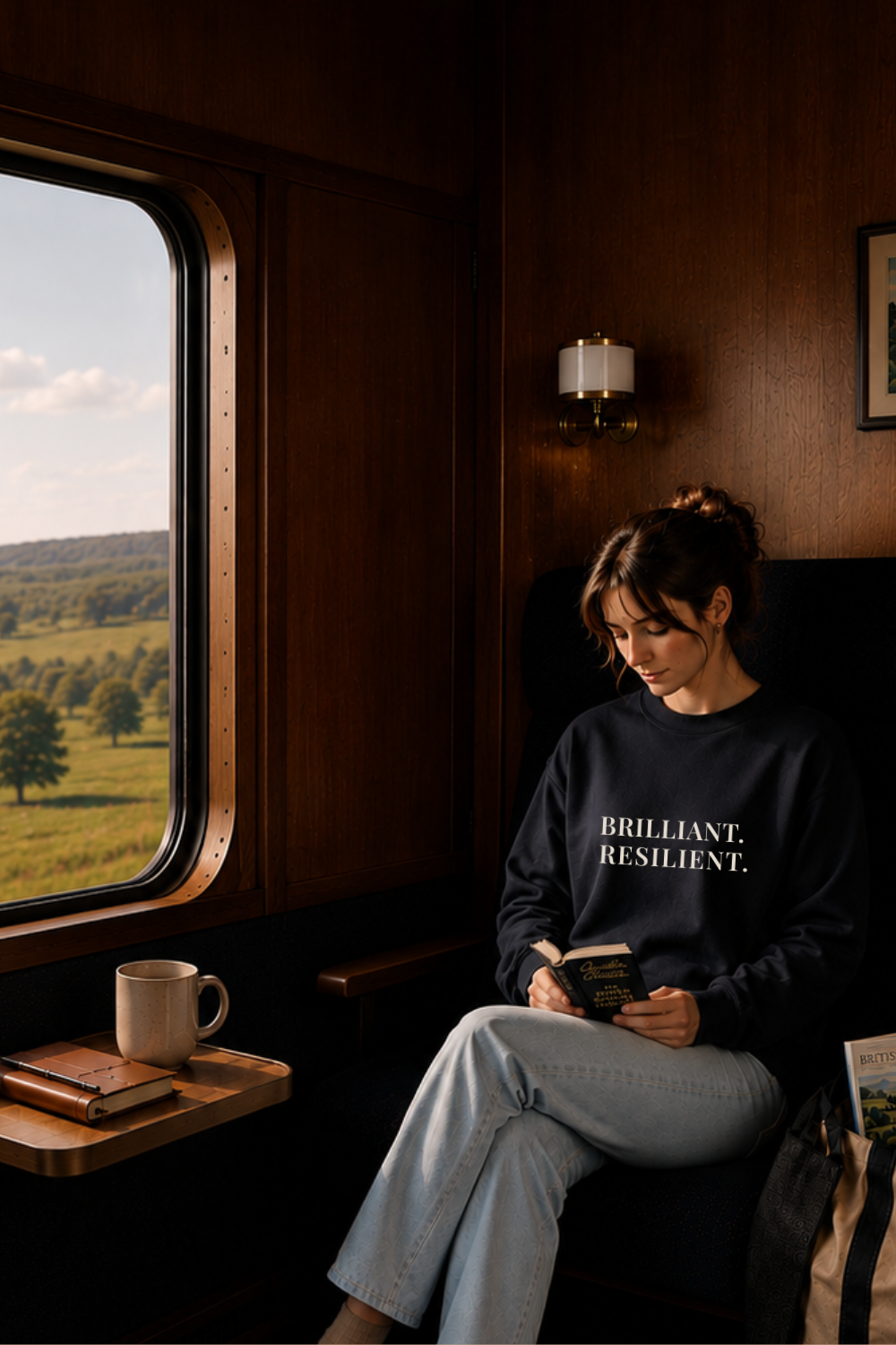 Brilliant. Resilient. Sweatshirt — Vintage Inspired Crewneck, Empowering Gift for Women