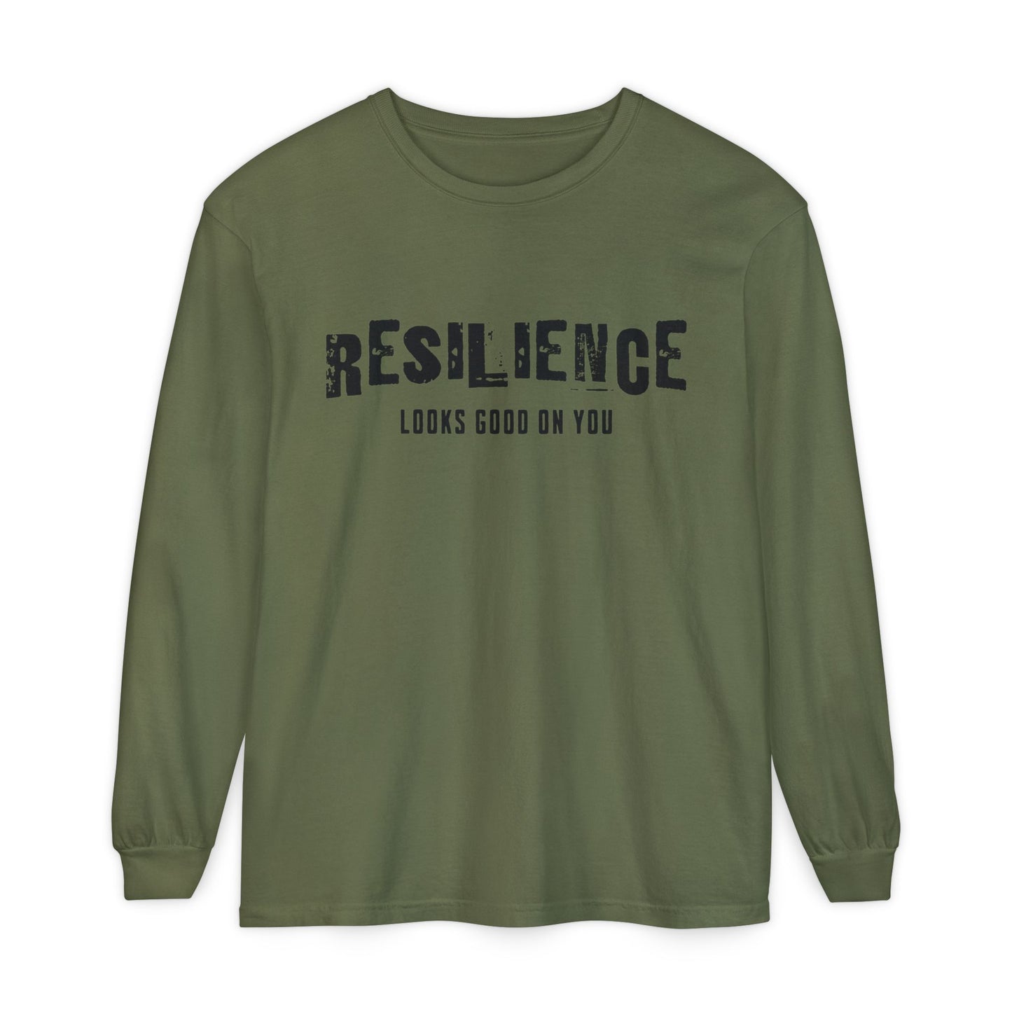 Resilience Looks Good on You Long Sleeve Shirt | Vintage-Inspired Minimalist Tee
