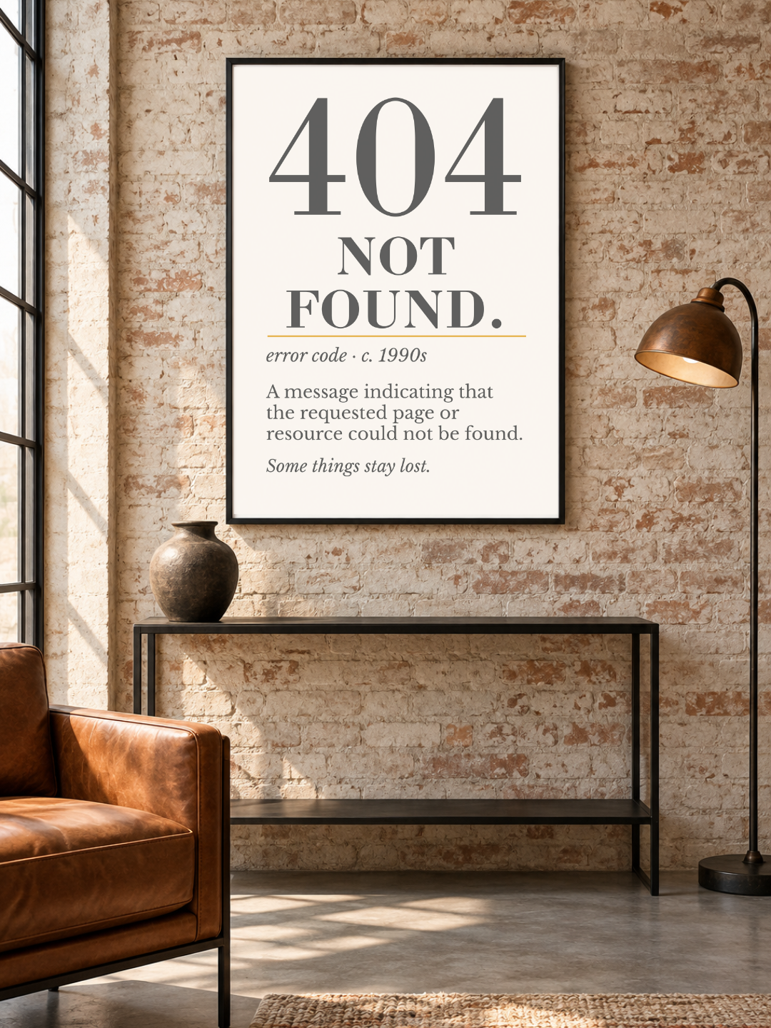 404 Not Found Print, Programmer Humor, Coder Gift, Vintage Definition Poster