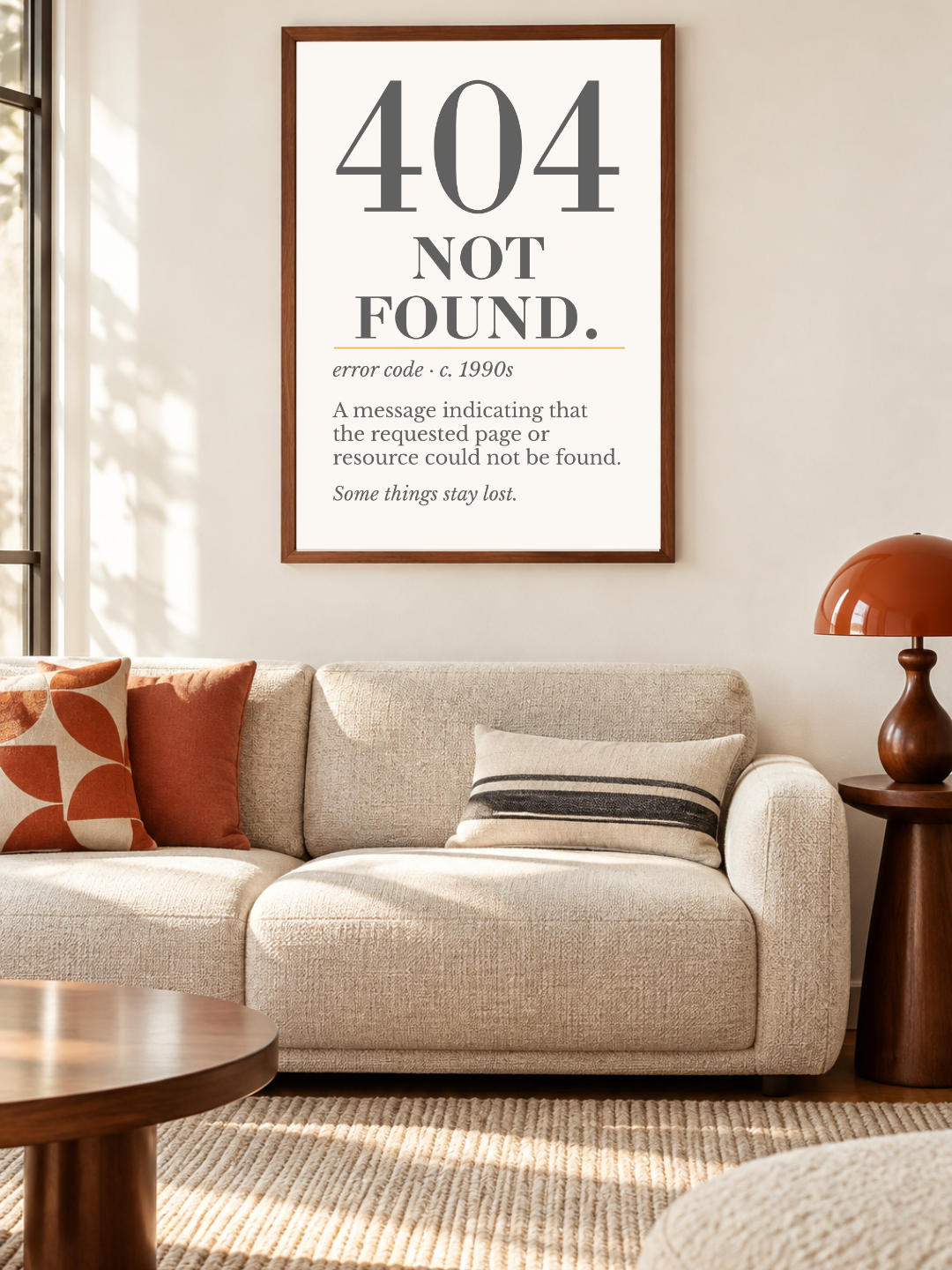 404 Not Found Print, Programmer Humor, Coder Gift, Vintage Definition Poster