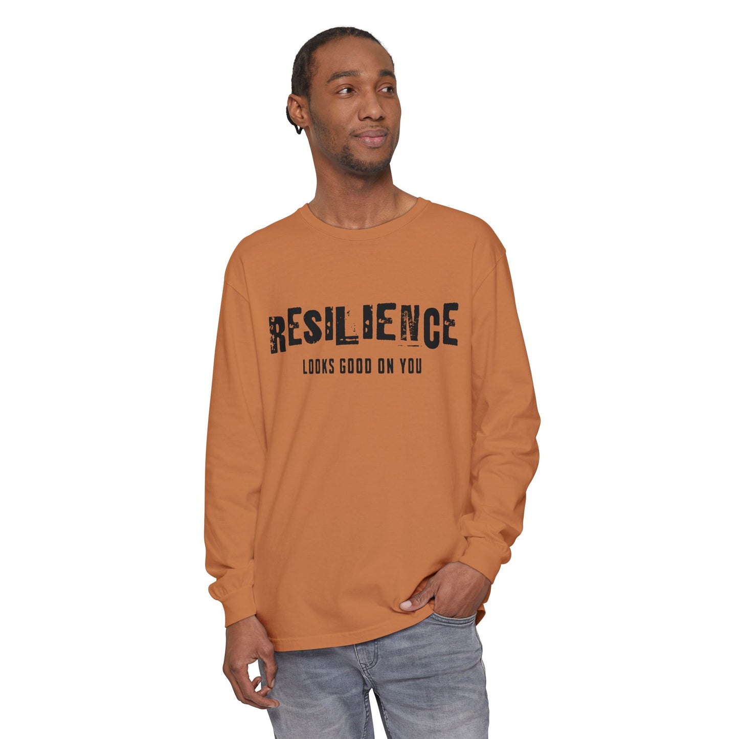Resilience Looks Good on You Long Sleeve Shirt | Vintage-Inspired Minimalist Tee