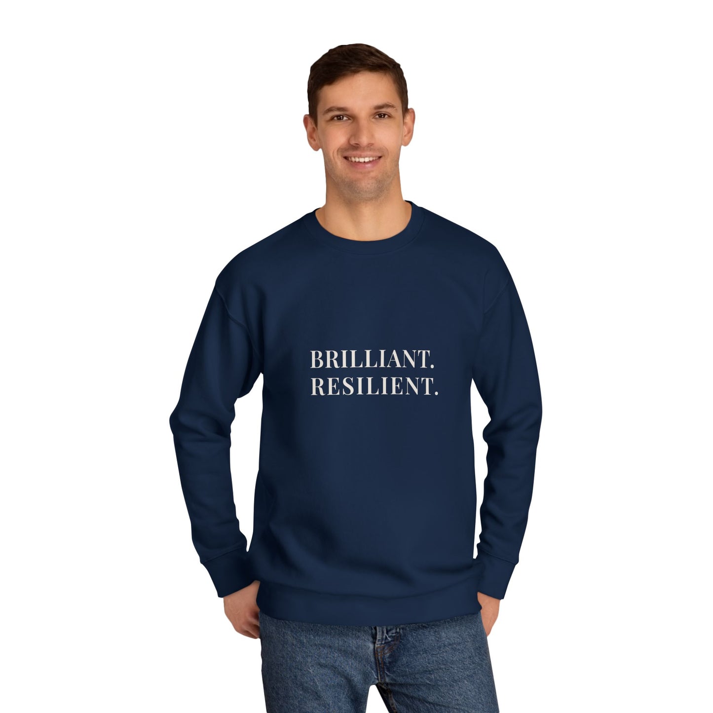 Brilliant. Resilient. Sweatshirt — Vintage Inspired Crewneck, Empowering Gift for Women
