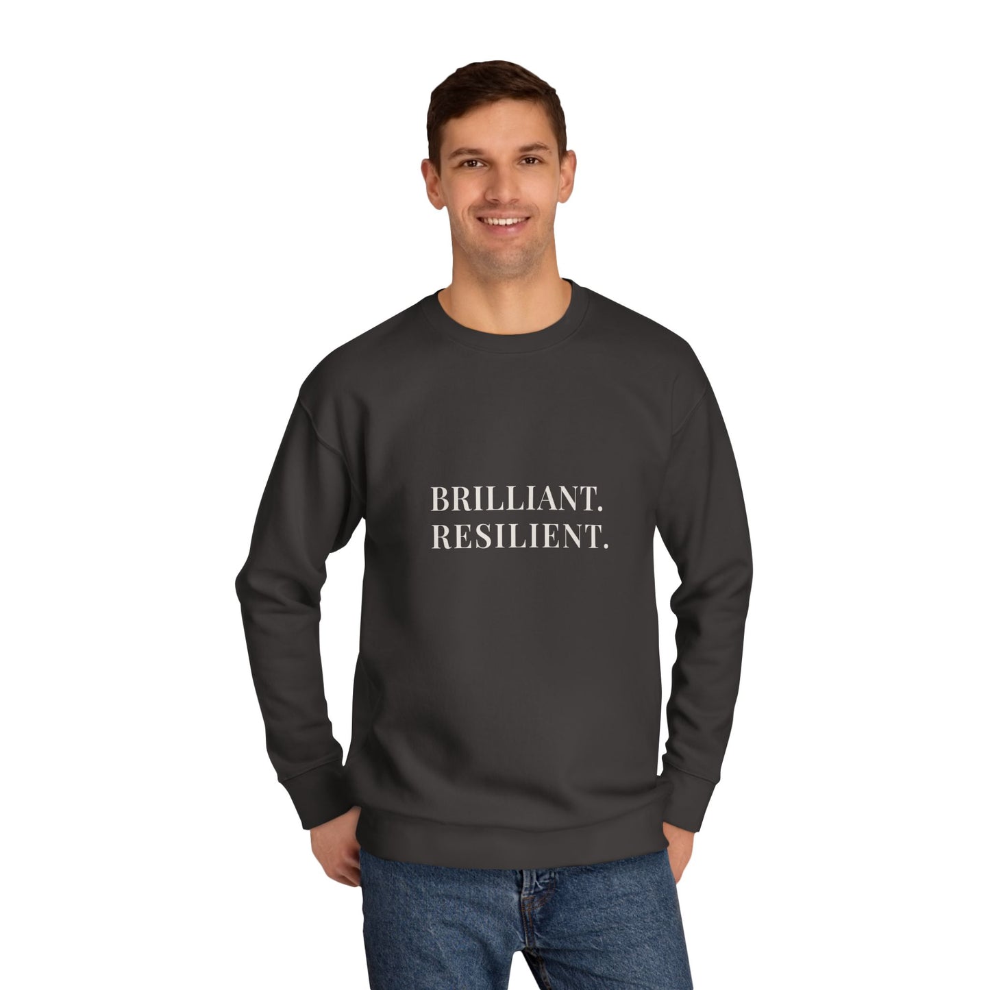 Brilliant. Resilient. Sweatshirt — Vintage Inspired Crewneck, Empowering Gift for Women