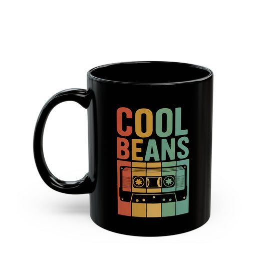 Cool Beans - Retro 90s Throwback Black Mug (11oz, 15oz)