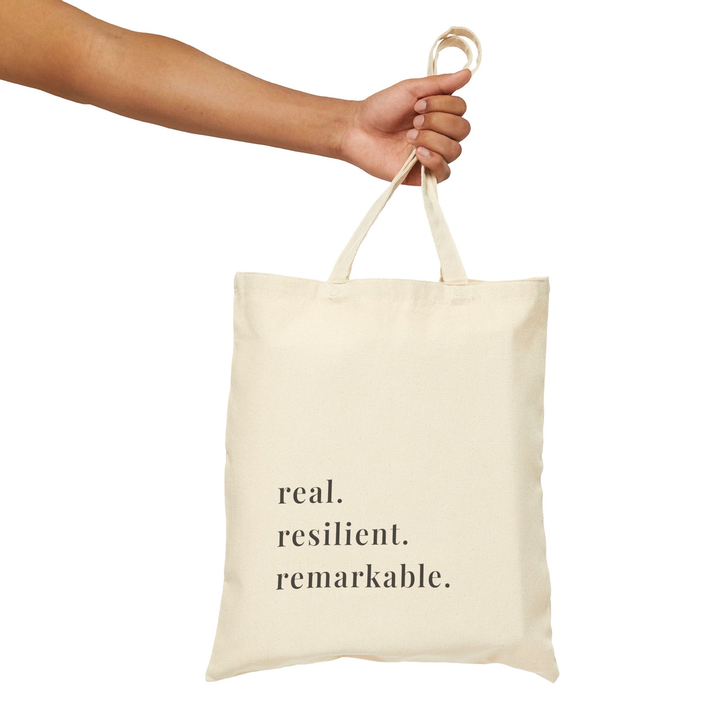 Real Resilient Remarkable Canvas Tote Bag