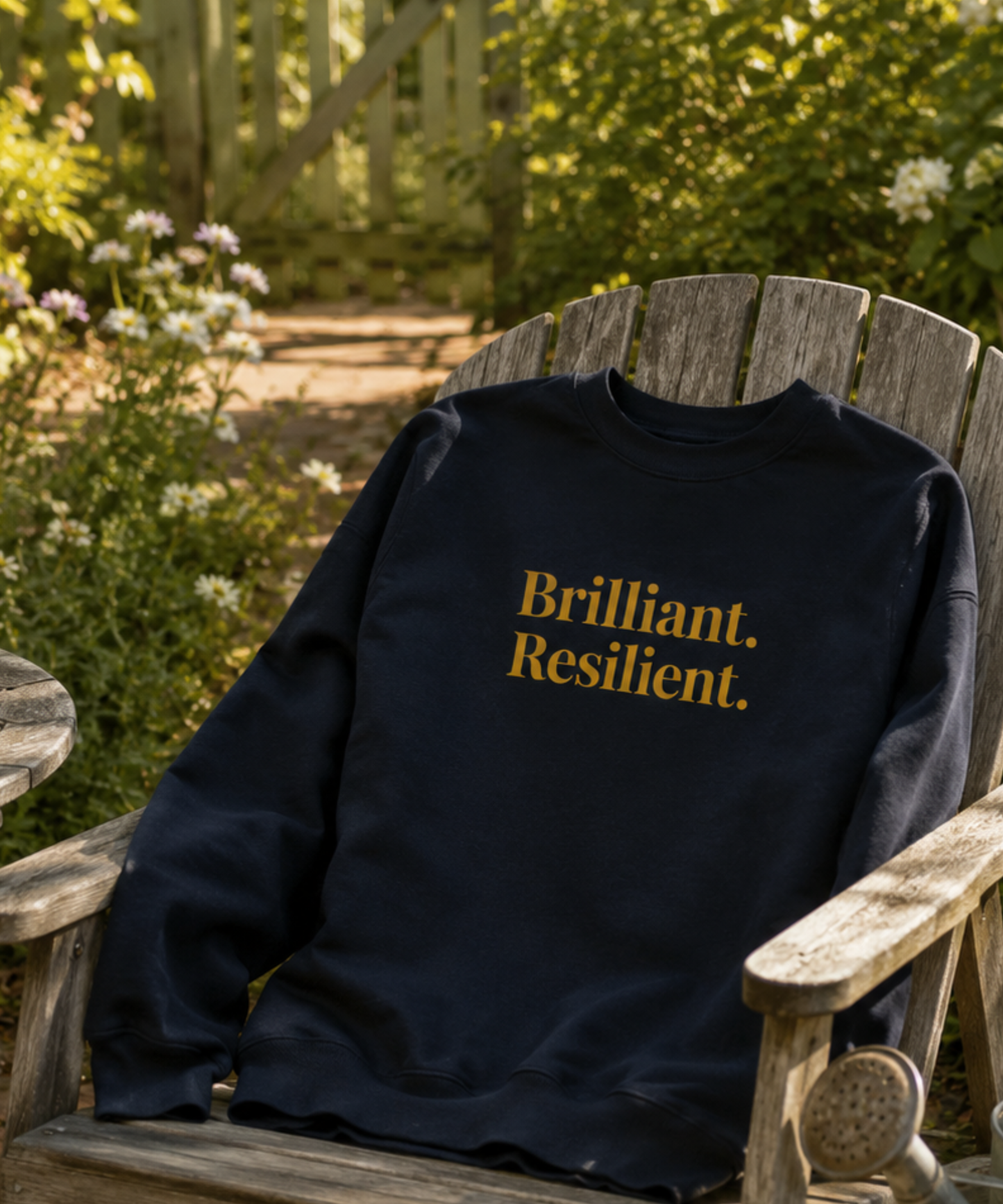 Brilliant Resilient Sweatshirt — Vintage Crewneck, Uplifting Gift for Women