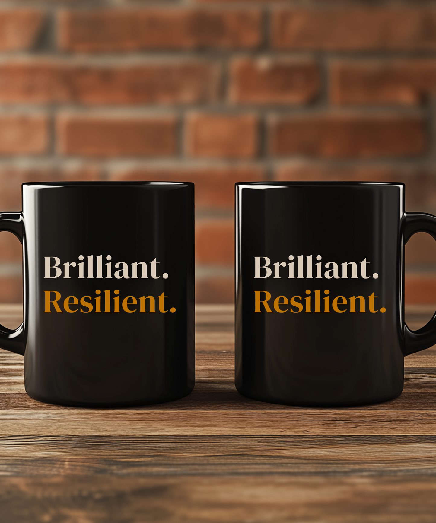 Brilliant Resilient Mug — Inspirational Coffee Cup, Encouragement Gift for Women, Vintage Inspired Mug, Strength & Positivity Gift