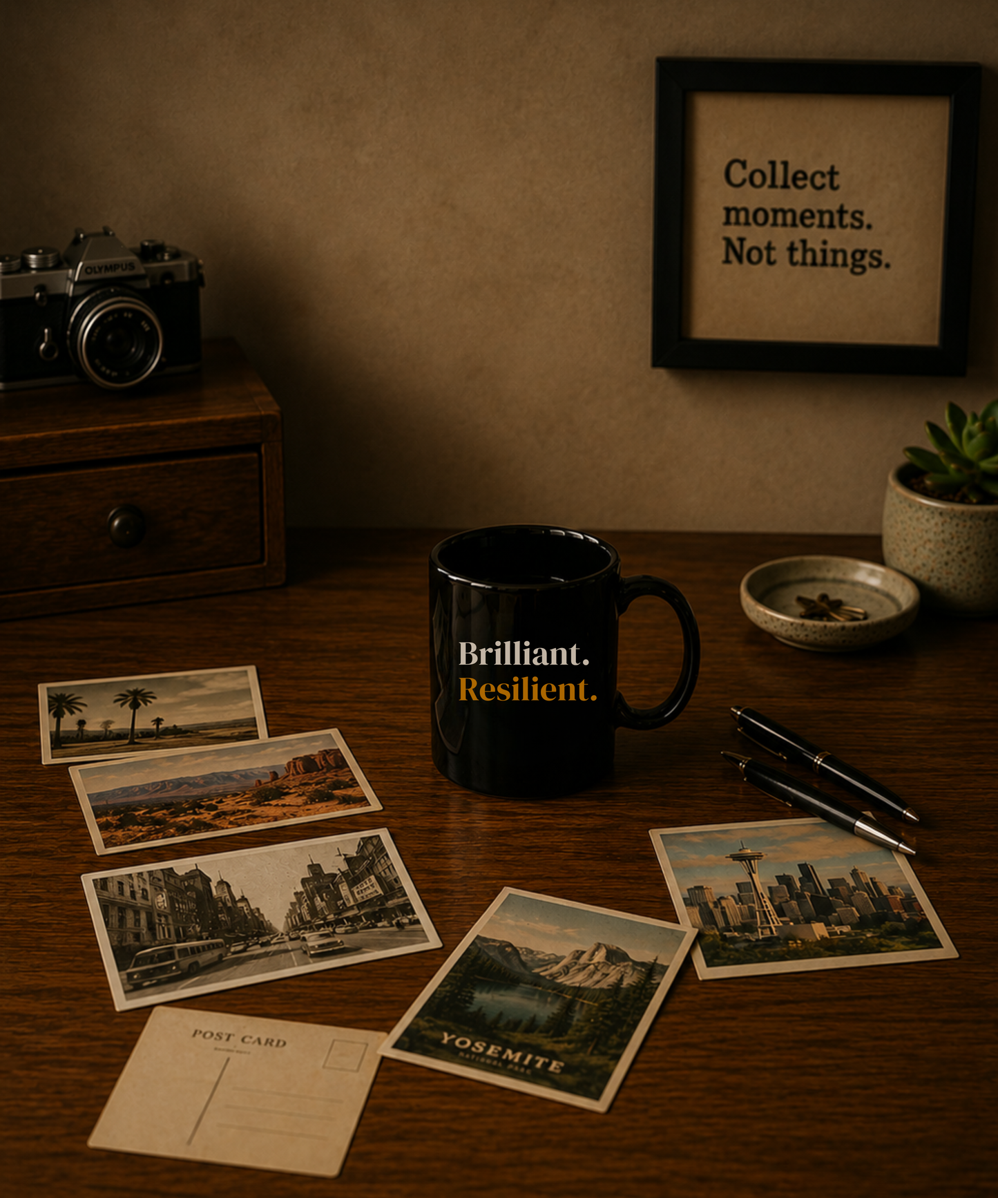 Brilliant Resilient Mug — Inspirational Coffee Cup, Encouragement Gift for Women, Vintage Inspired Mug, Strength & Positivity Gift