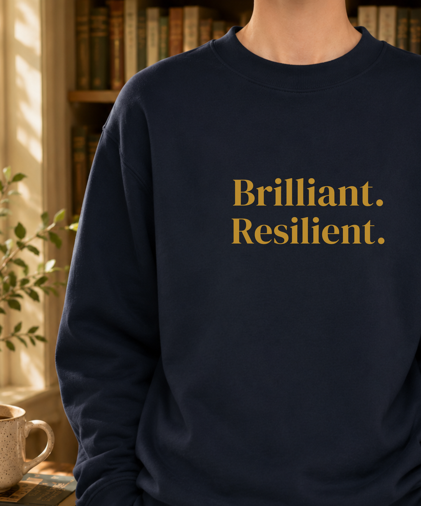 Brilliant Resilient Sweatshirt — Vintage Crewneck, Uplifting Gift for Women