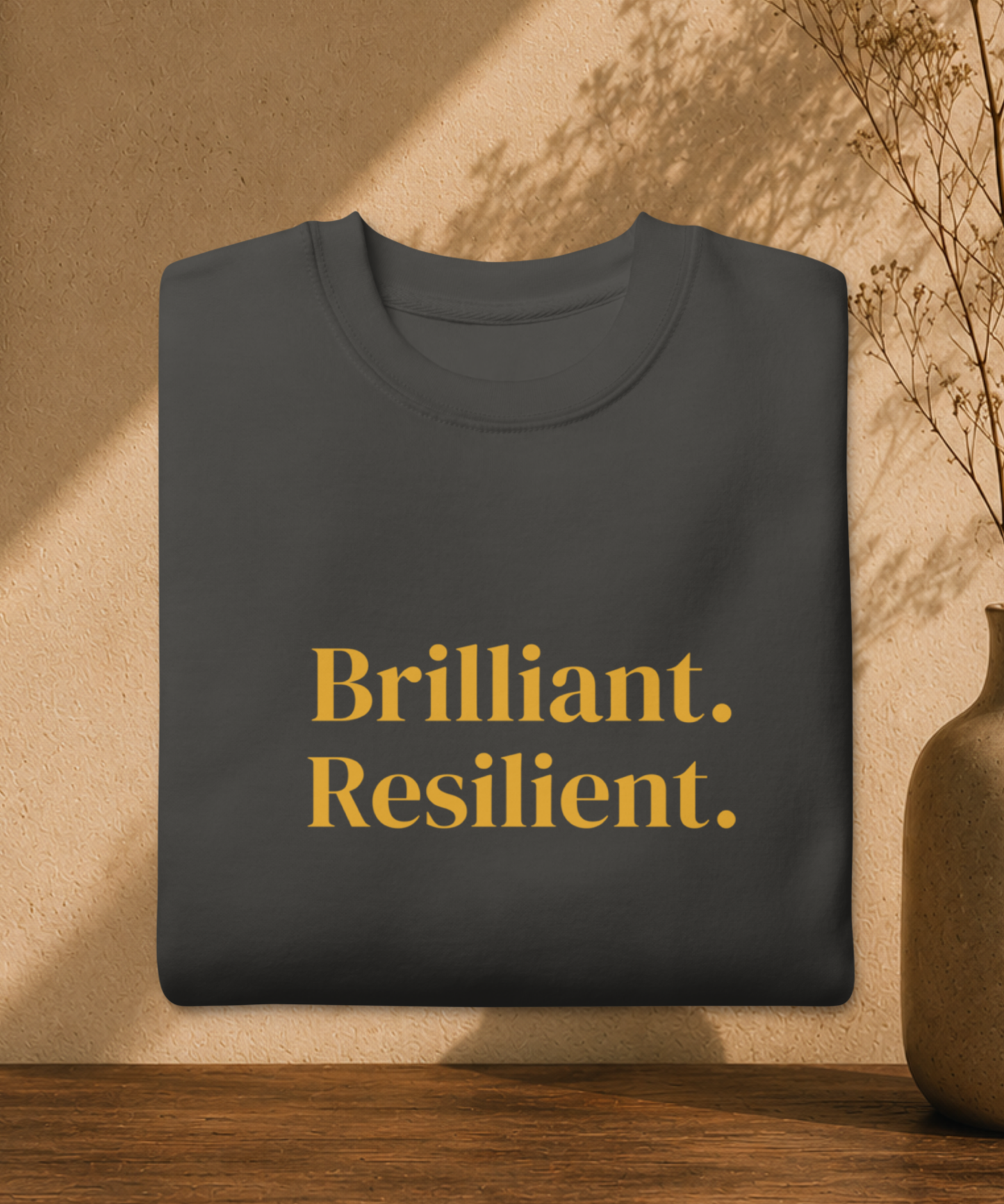 Brilliant Resilient Sweatshirt — Vintage Crewneck, Uplifting Gift for Women