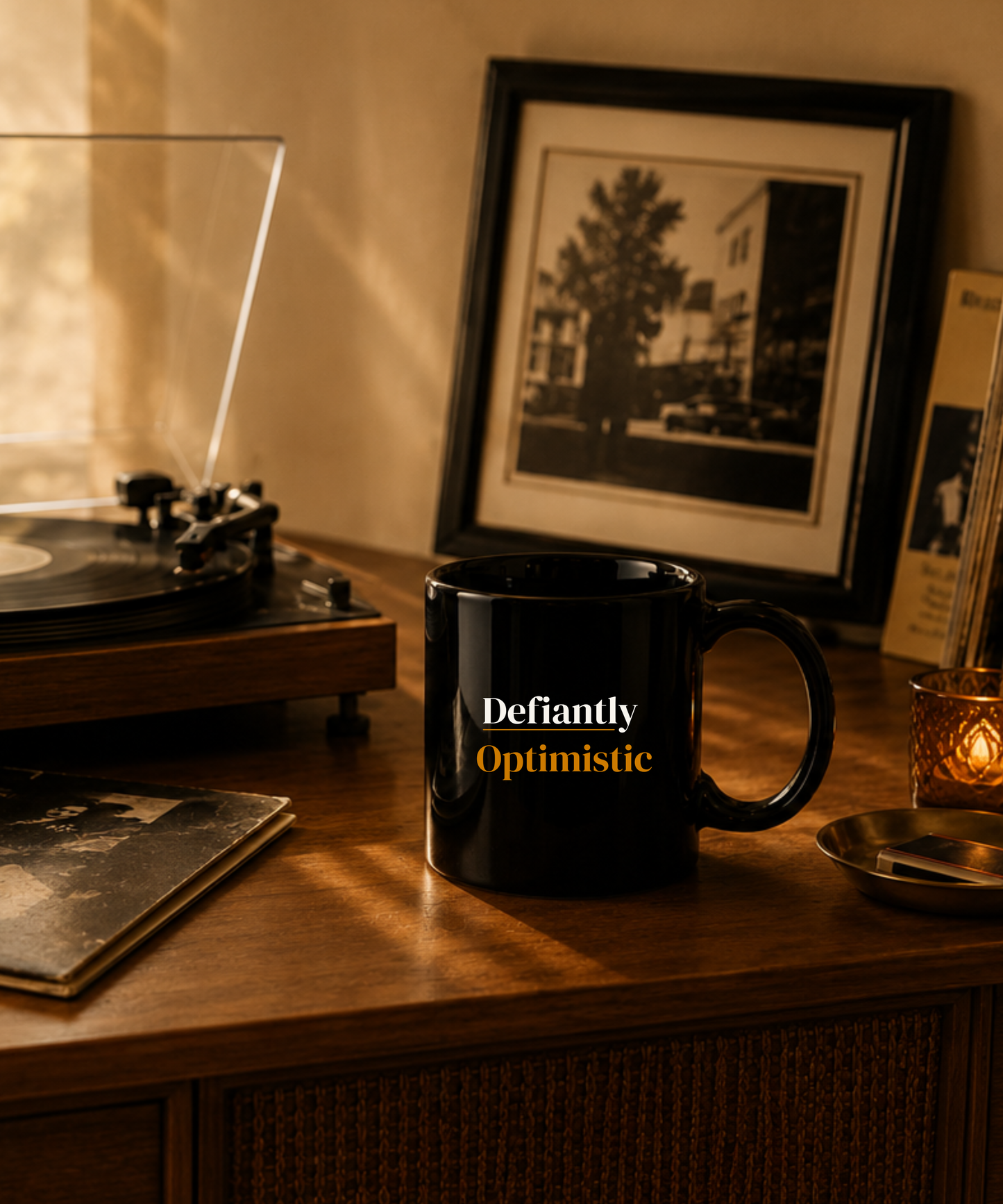 Defiantly Optimistic Coffee Mug — Empowering Gift for Her