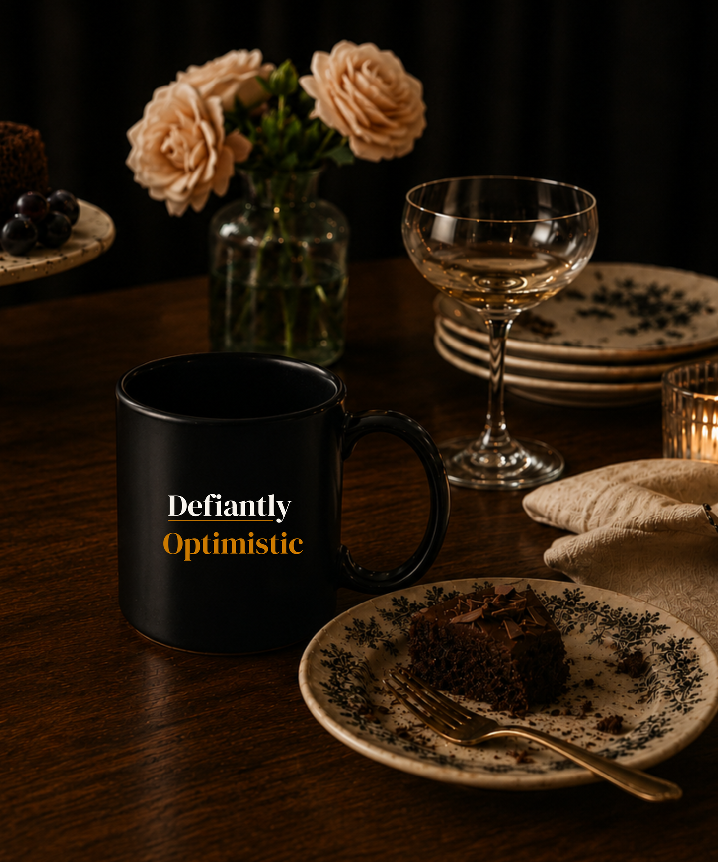 Defiantly Optimistic Coffee Mug — Empowering Gift for Her