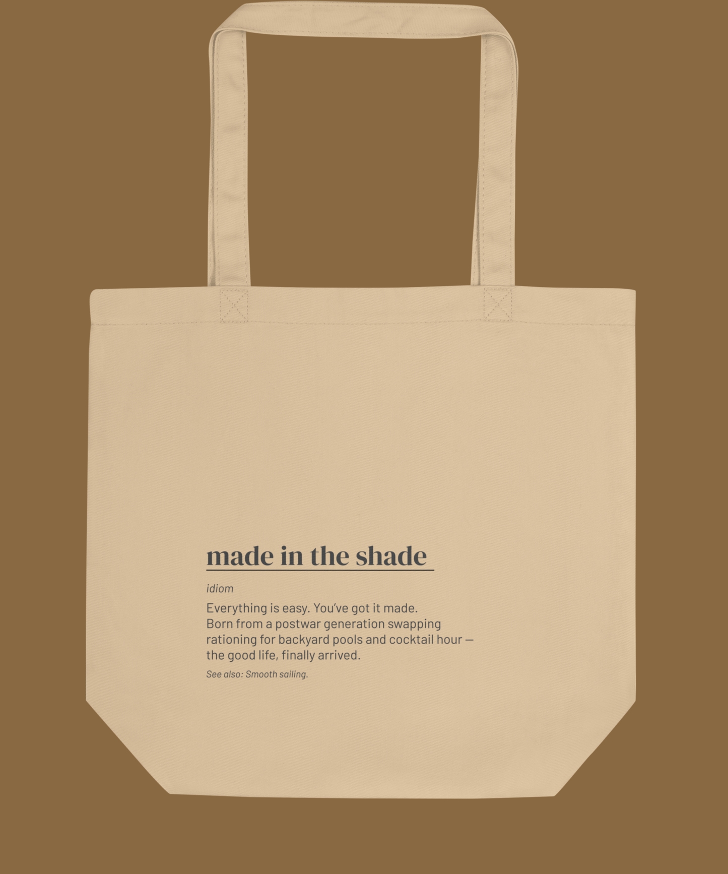 Made in the Shade Tote — Retro Slang Canvas Bag, 1950s Gift