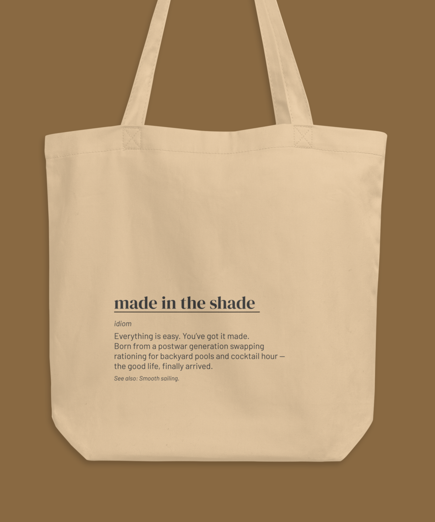 Made in the Shade Tote — Retro Slang Canvas Bag, 1950s Gift