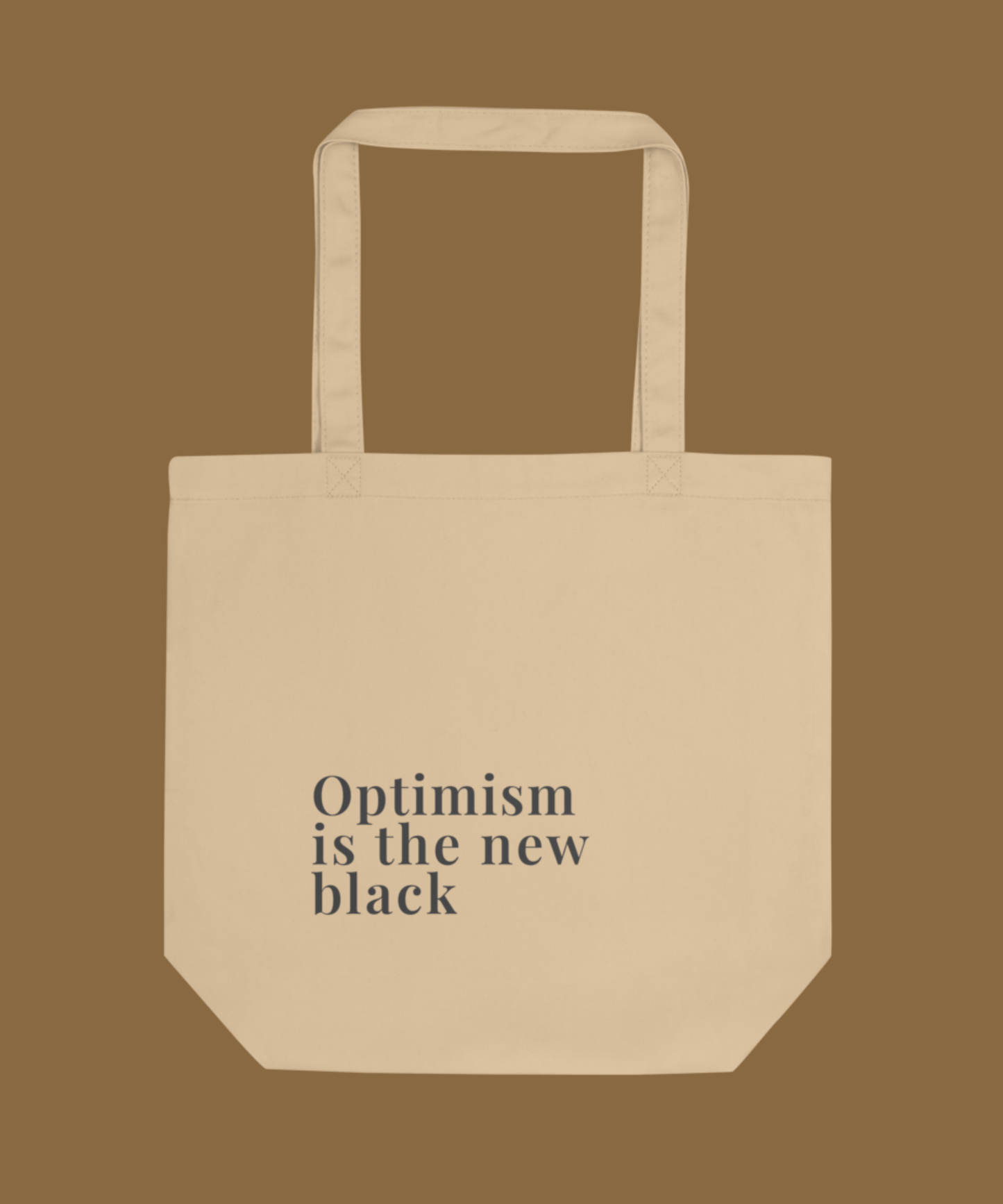 Optimism Is the New Black Canvas Tote