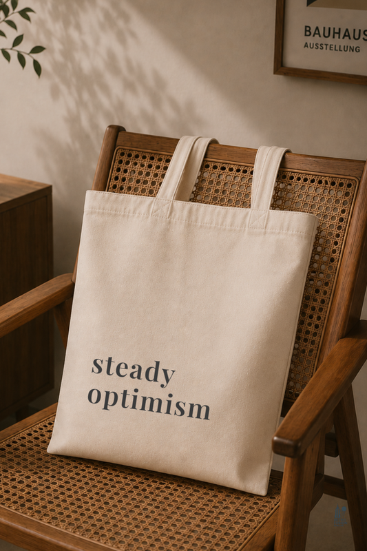 Steady Optimism Canvas Tote Bag