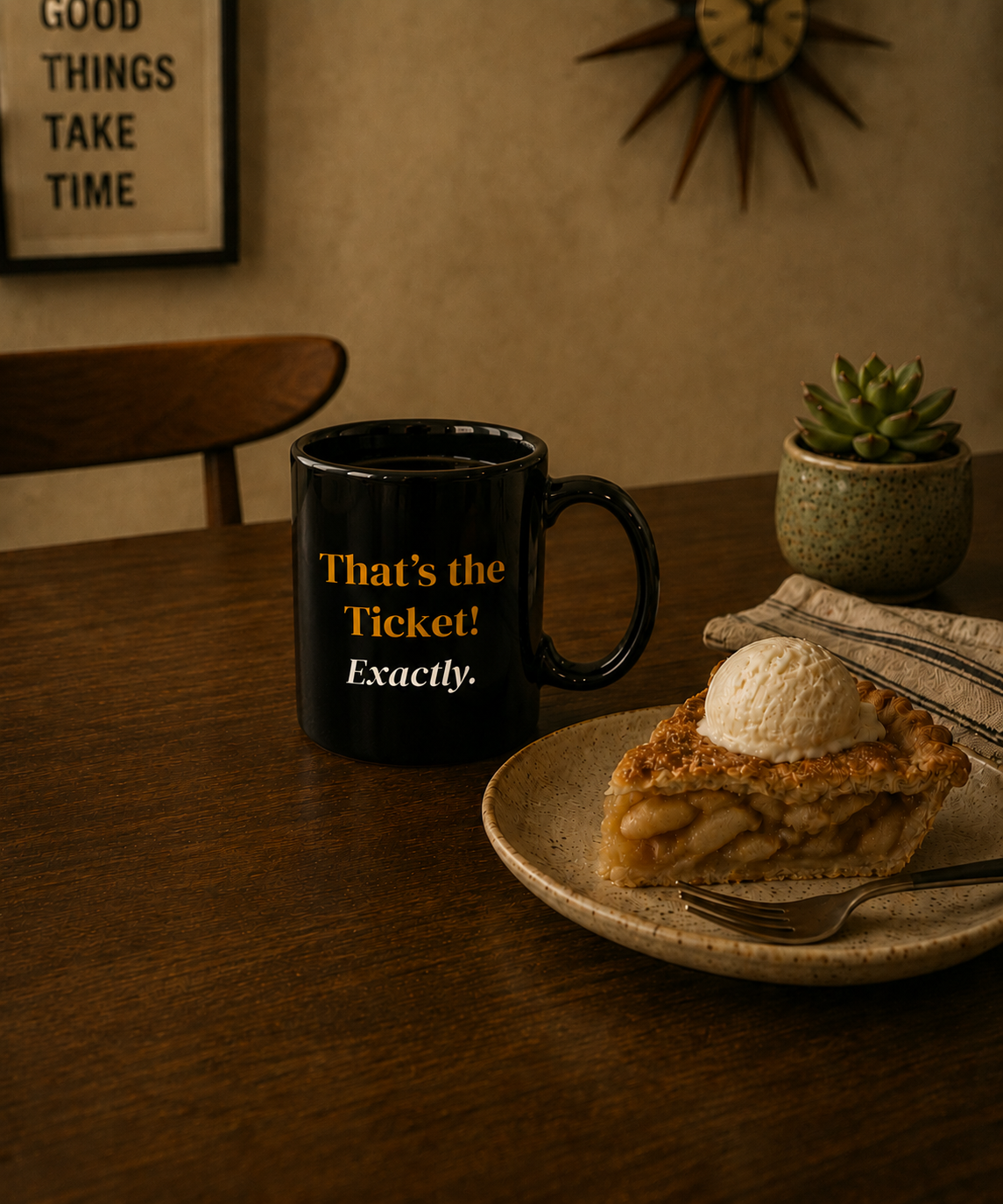 That’s the Ticket Mug — Funny Retro Coffee Cup, Vintage Inspired Gift, Gen X Humor Mug, Old School Saying, Nostalgia Gift