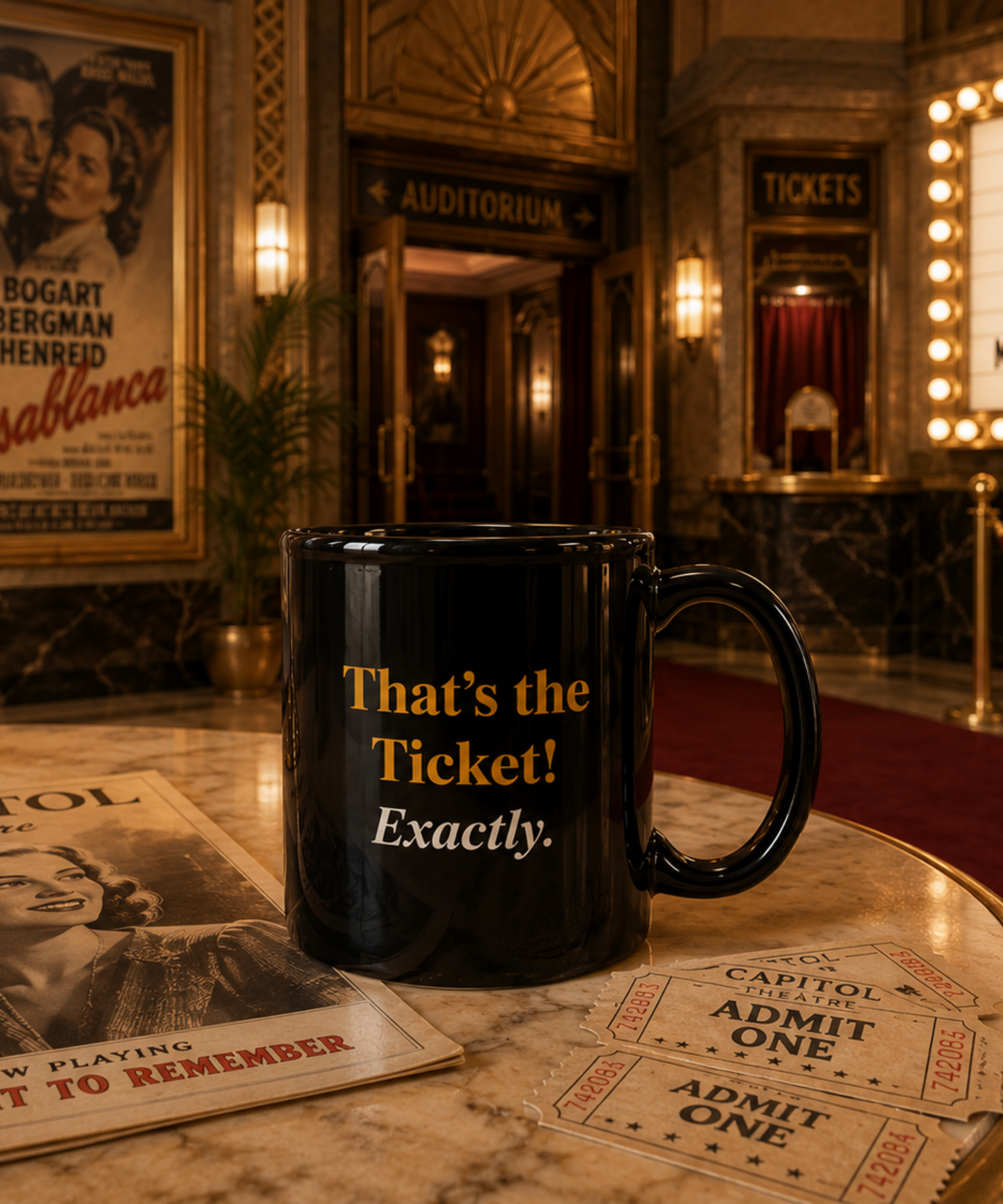 That’s the Ticket Mug — Funny Retro Coffee Cup, Vintage Inspired Gift, Gen X Humor Mug, Old School Saying, Nostalgia Gift
