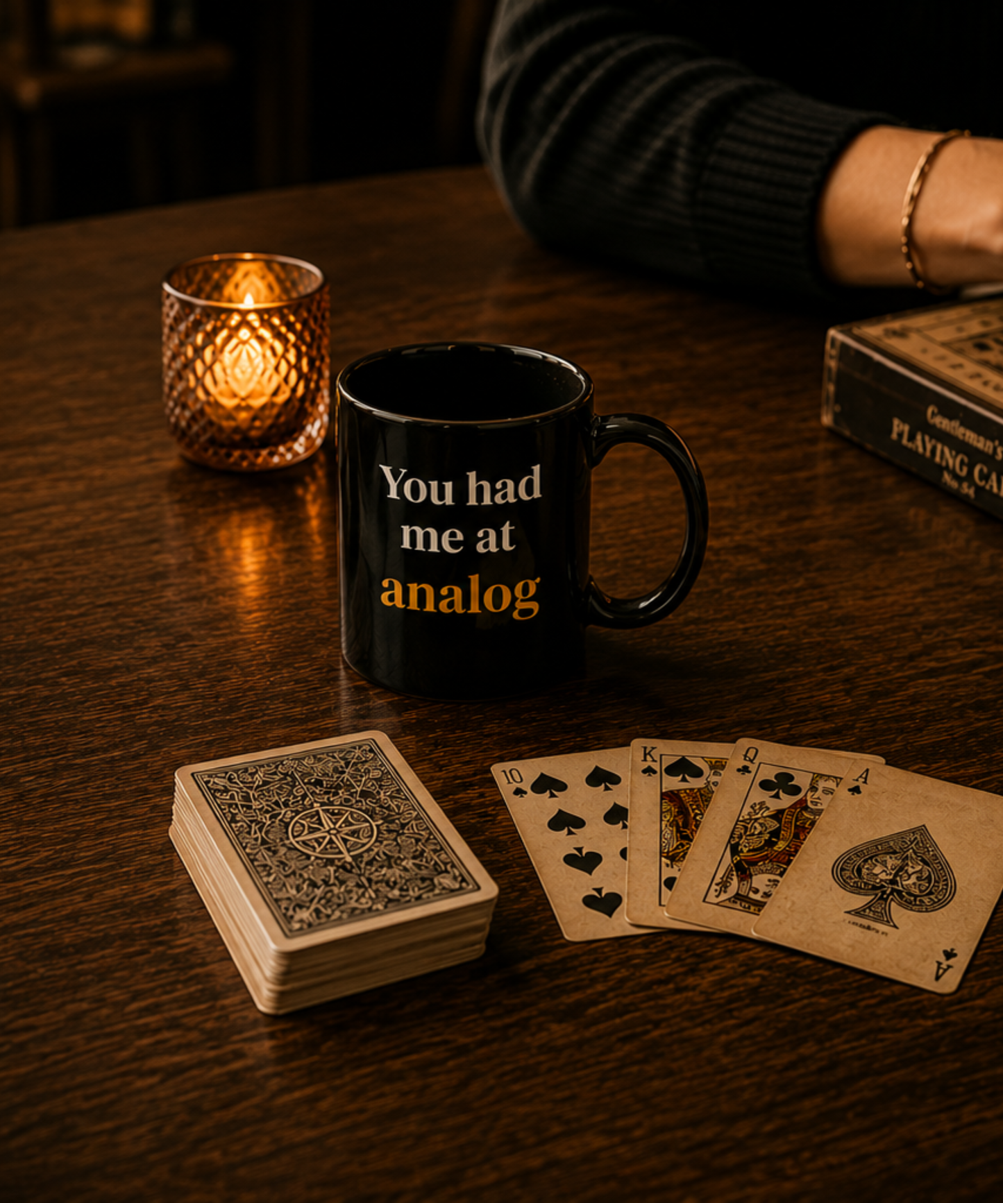 You Had Me at Analog Mug — Retro Coffee Cup for Vinyl Lovers, Book Lovers & Old Soul Gift