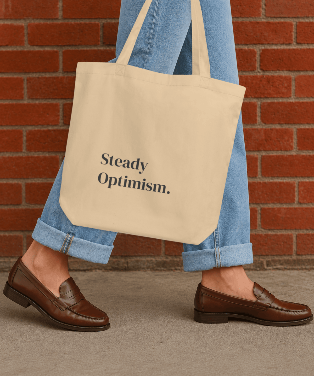 Steady Optimism Canvas Tote